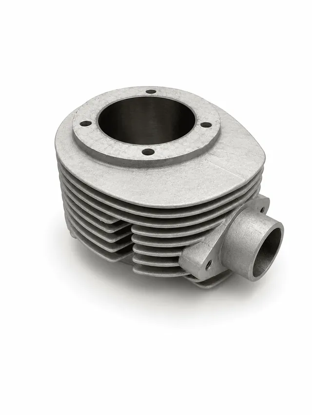 Vespa Quattrini D.72 2-stroke cylinder re-chromed with restoration of the nickel-silicon carbide coating and T-Shape polishing.