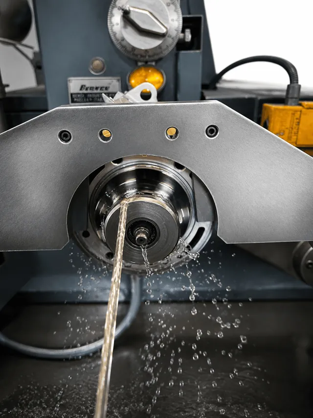 Horizontal machine for finishing and polishing (lapping) cylinders after the re-chroming process.